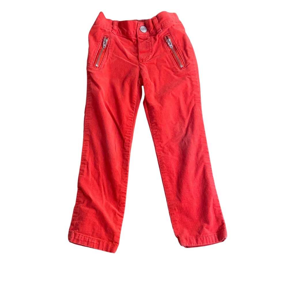 Carter's Corduroy Pants Toddler‎ Red Excellent Zip Detail SIZE 3T